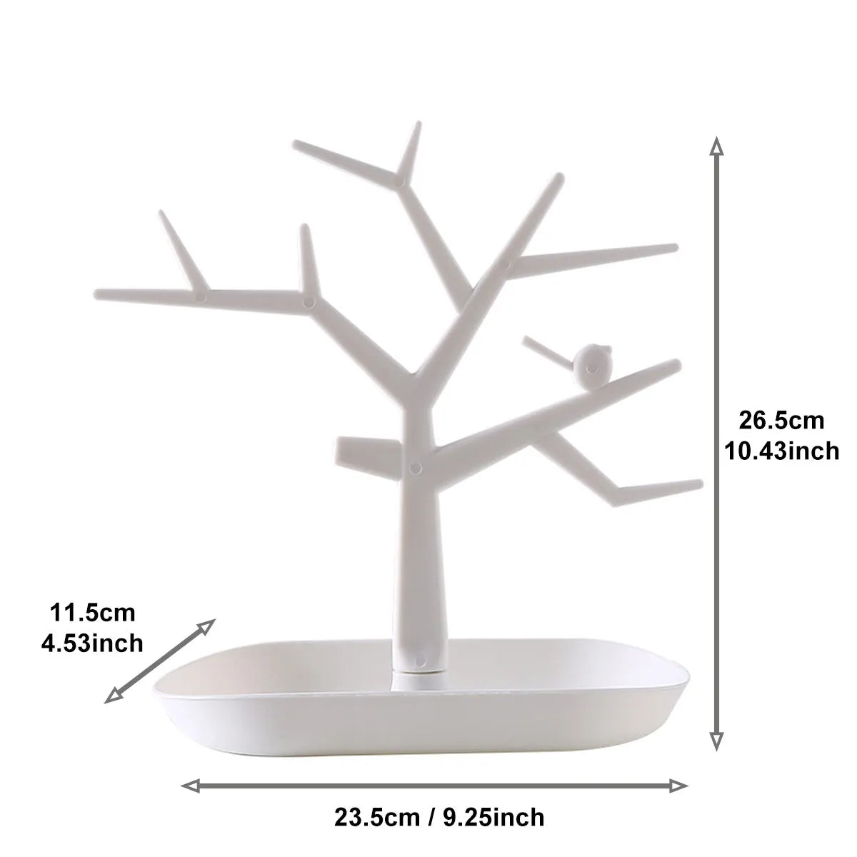 Creative tree shaped jewelry display rack, desktop key holder, earrings, rings, watches, multifunctional storage hanging rack