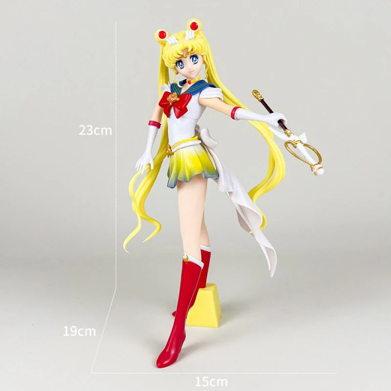 1 Piece Anime Sailor Moon Action Figure Model Gifts Collectible Figurines for Kids 23cm