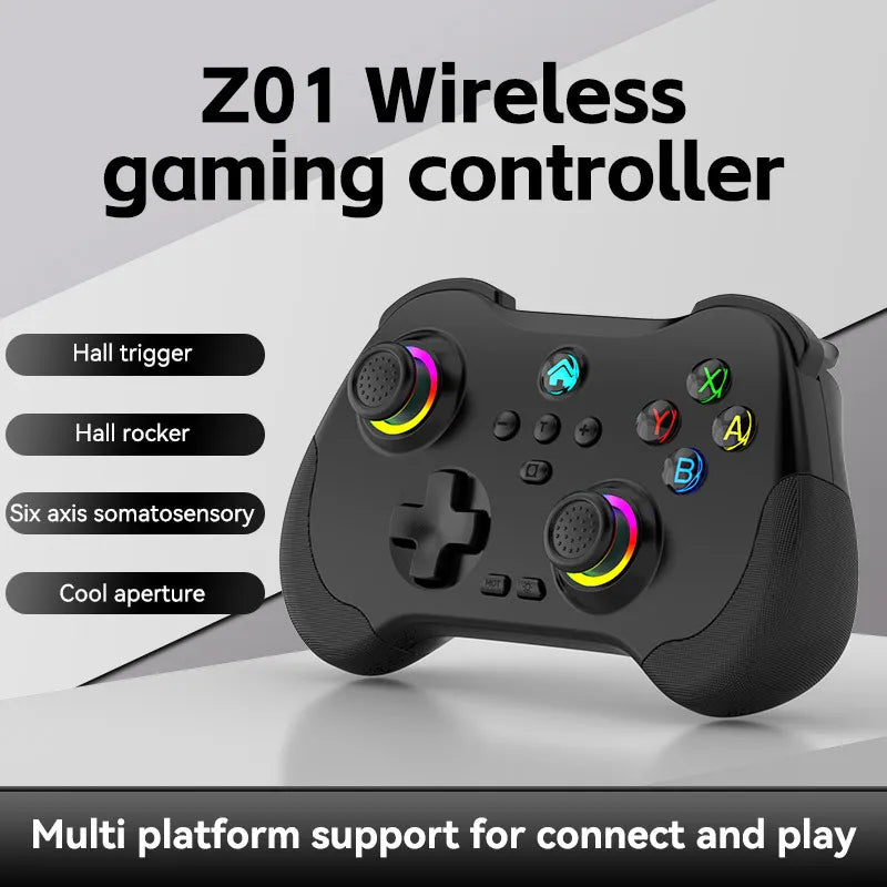 Z01 Mobile Game Controller Android Ios Motorcycle Tesla Computer Wireless Bluetooth Controller Six Axis Dual Axis Vibration