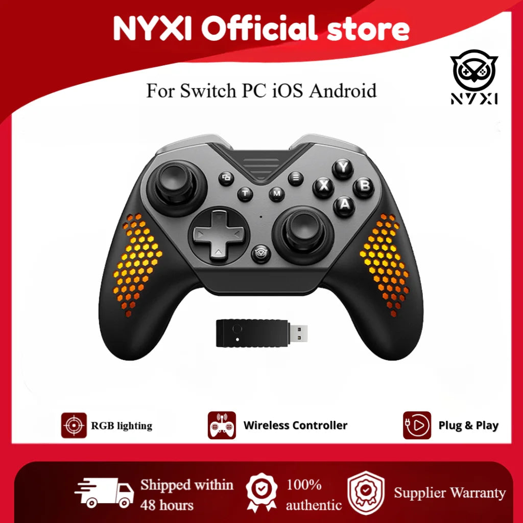NYXI Flexi Modular Wireless Game Controller Dual Hall Effect Technology Black Myth Wukong Design for PC Android iOS Switch