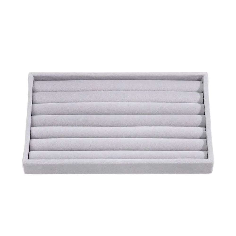 Stackable Velvet Jewelry Storage Box Velvet Necklace Display Tray Bracelet Earring Organizers Ring Bracelet Necklace