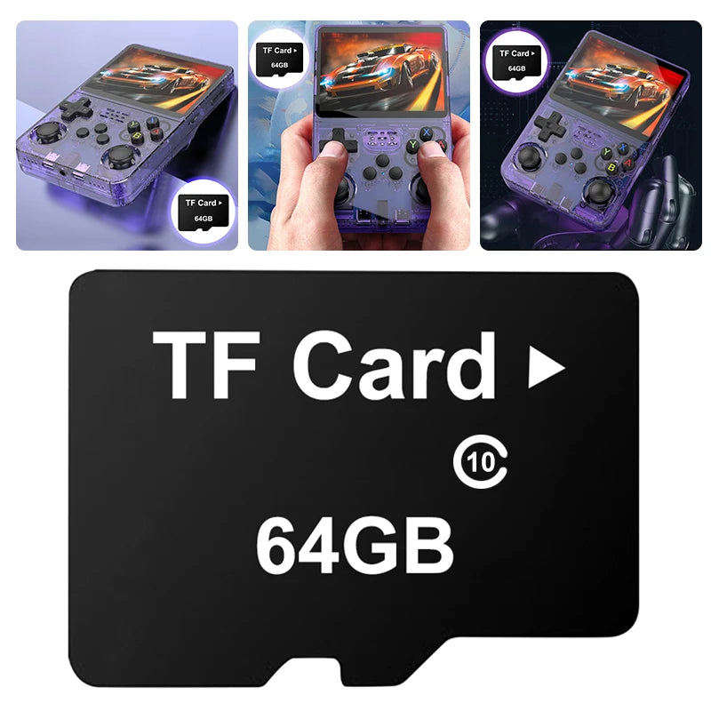 64G Memory Card Built-in 15000+ Game Gaming Memory Card Video Game Memory Card for R36S Handheld Game Console