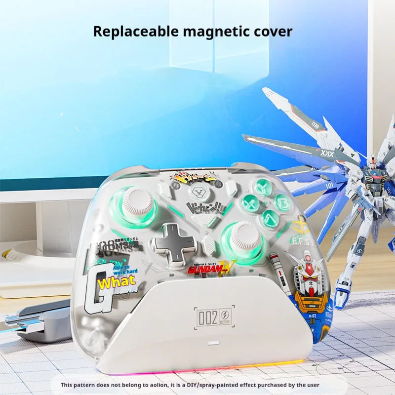 Aolion K20 Wireless Gamepad Game Controller With With Charging Dock RGB Hall Effect Joystick Trigger For PC/NS/Android/IOS