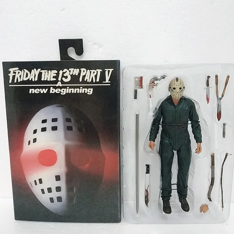 NECA Friday The 13th Figure Toys Freddy Jason Voorhees Blood Action Figure Jason Collectible Model Christmas Halloween Gifts