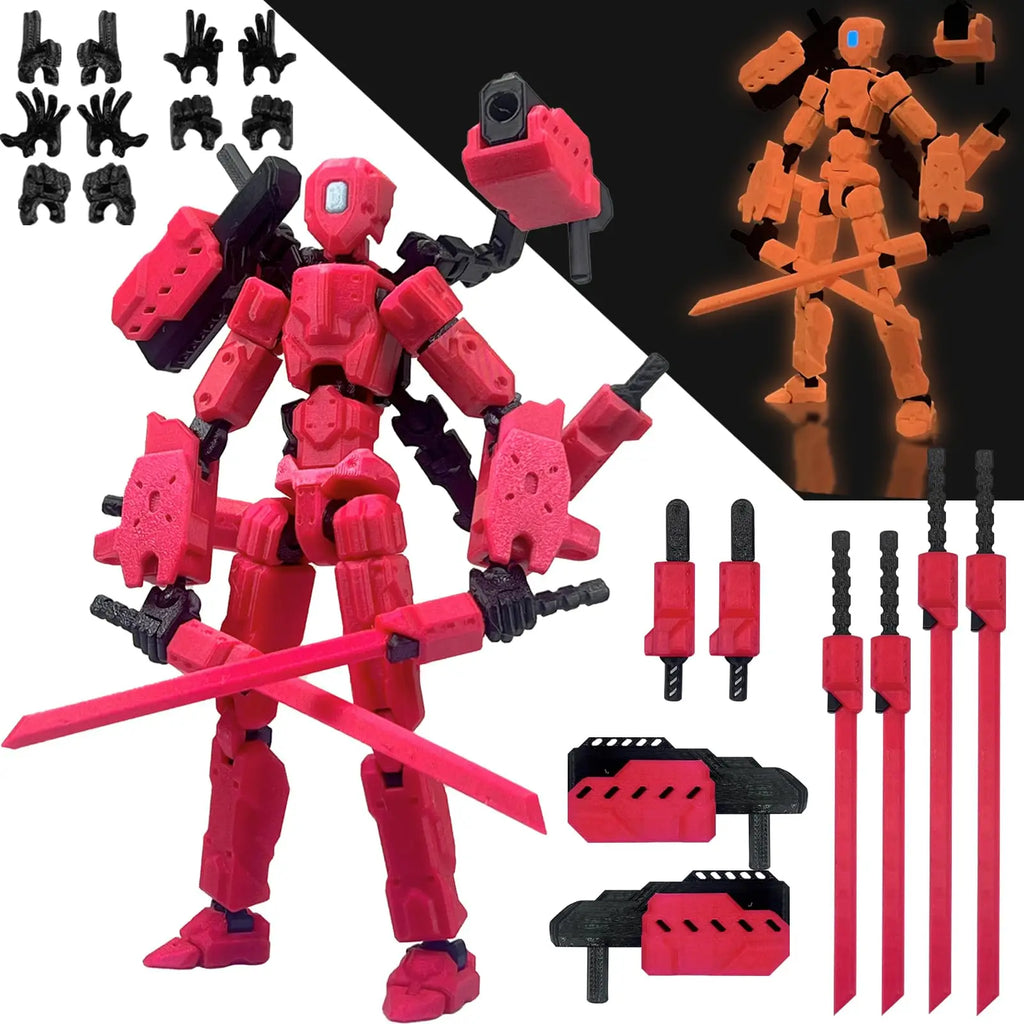 (Assembly Completed) 8 inch T13 Action Figure Set,T 13 Action Figure Multi-Articular Mobile Robot Nova T-13,Desktop Decorations
