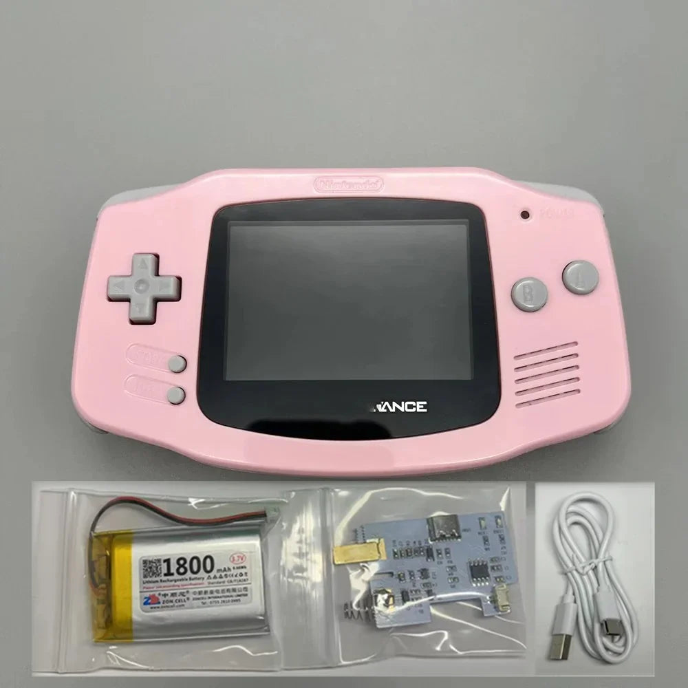 GBA Handheld Gaming Console Highlight IPS Screen Display and A Brand New Controller Housing for Nintendo  GAME BOY ADVANCE