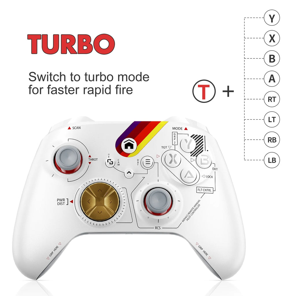 Game Controller W/6-Axis Gyro,Gaming Joystick Dual Vibration Turbo Function Gamepad for Xbox One S/X/Series S/X/PC Windows 10/11