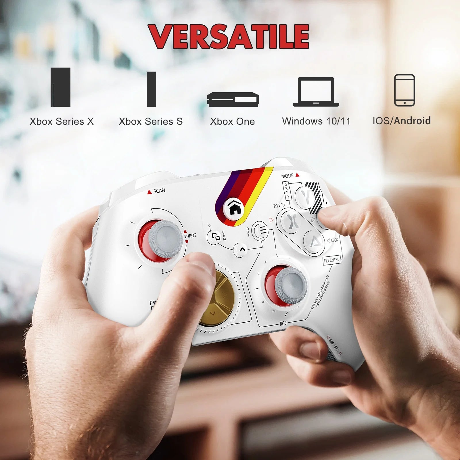 Game Controller W/6-Axis Gyro,Gaming Joystick Dual Vibration Turbo Function Gamepad for Xbox One S/X/Series S/X/PC Windows 10/11