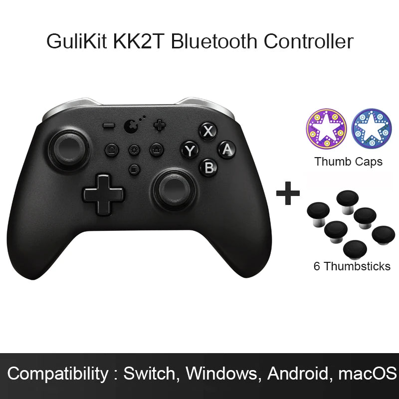GuliKit KK2T Wireless Bluetooth Game Controller With Anti-Drift TMR Magnetic Joystick for Windows/Switch 2/Steam Deck/iOS/macOs