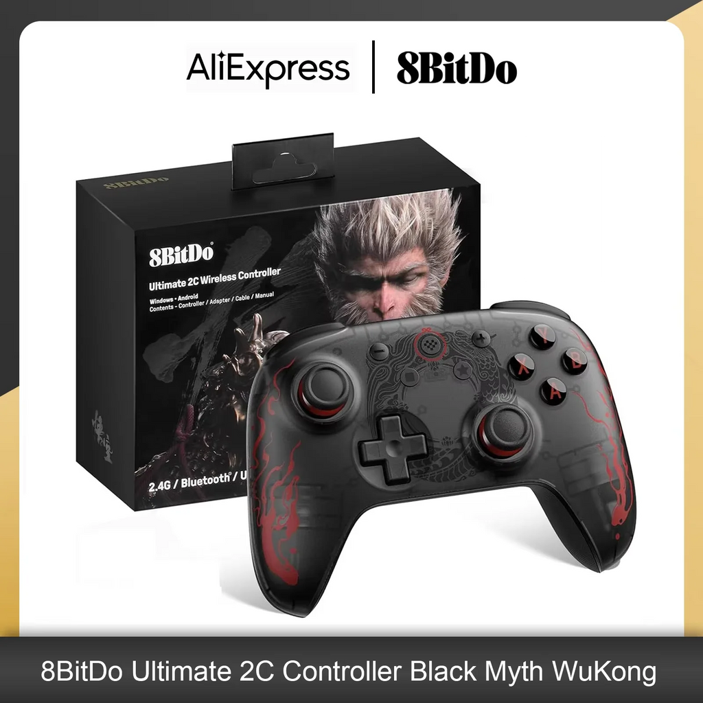 8BitDo Ultimate 2C Wired Game Controller Wireless Gamepad Black Myth WuKong with Hall Effect Joystick for Windows 10/11 Android