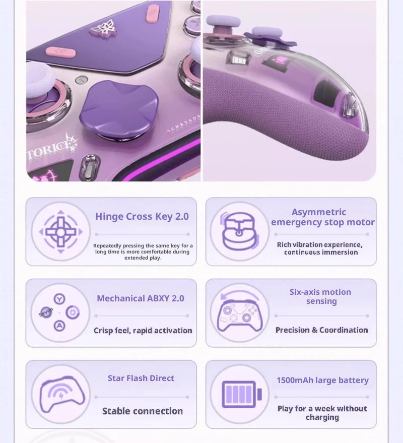 INSTOCK MIHoYo Honkai Star Rail Castorice APEX 5 Elite Limited Gamepads Wireless Gamepad Bluetooth Game Controller Gift PC