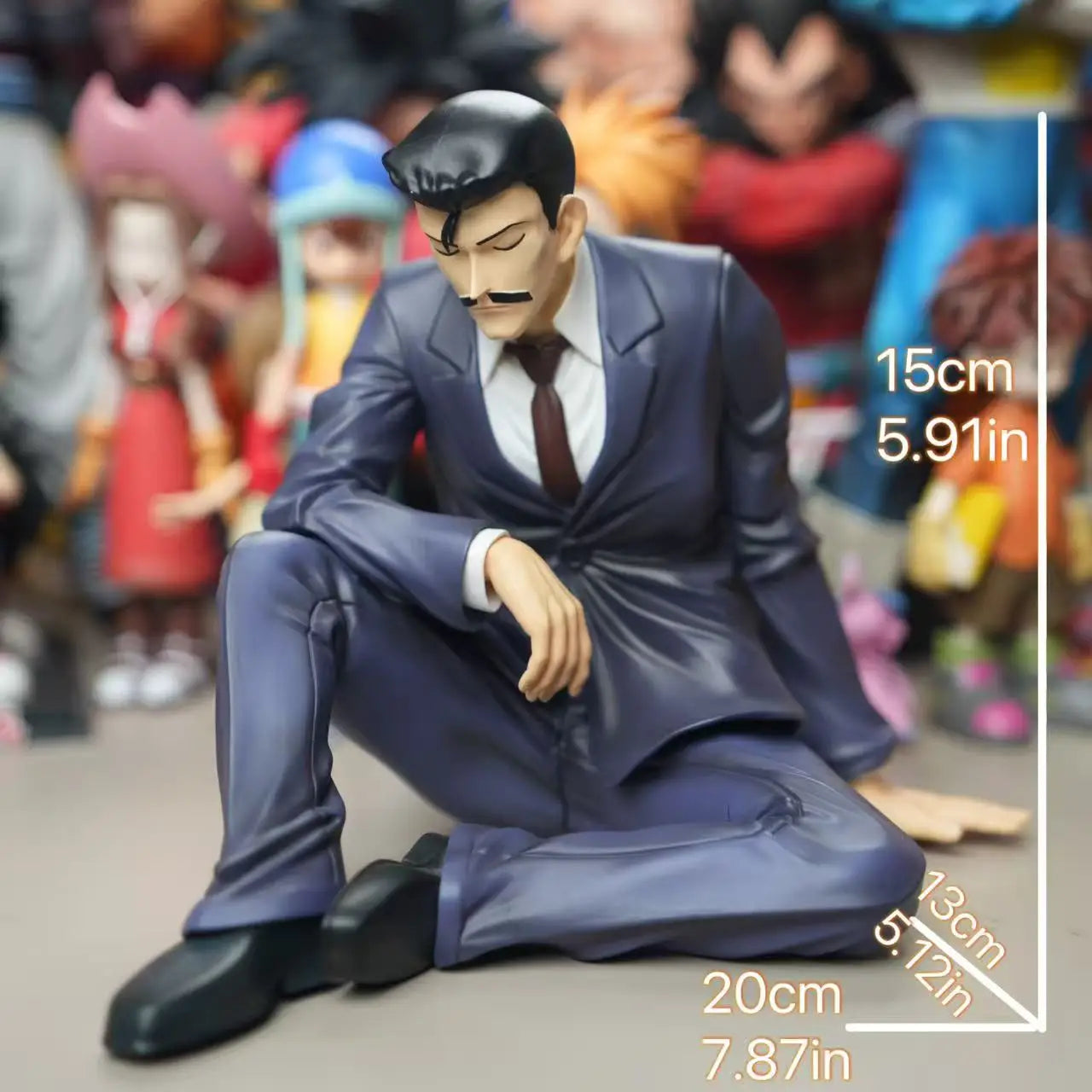 15cm/5.91in Anime Detective Conan Figure Mouri Kogorou Richard Moore  Action Figures Pvc Colection Model Toys for Children Gifts
