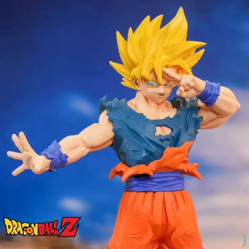 15cm/9.5in Anime Dragon Ball Z Figure Super Saiyan Goku Yuanqi Bullet Action Figures  Pvc Statue Collection Model Toys Gifts