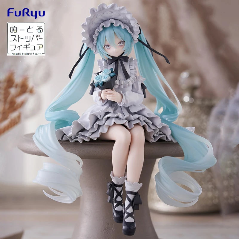 ln Stock FuRyu Noodle Stopper Hatsune Miku -Vintage Doll- PVC 15CM Anime Action Figures Model Collection Toy