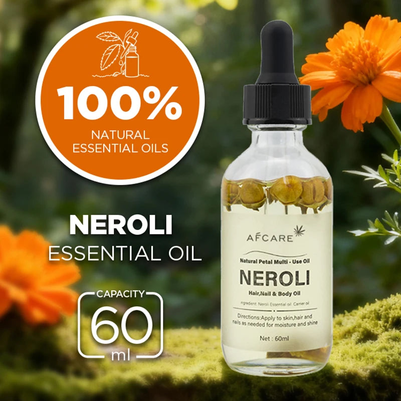 Neroli Essential Oil 60ml 100% Pure & Undiluted Orange Blossom Oil for Diffuser Skin Care Massage DIY