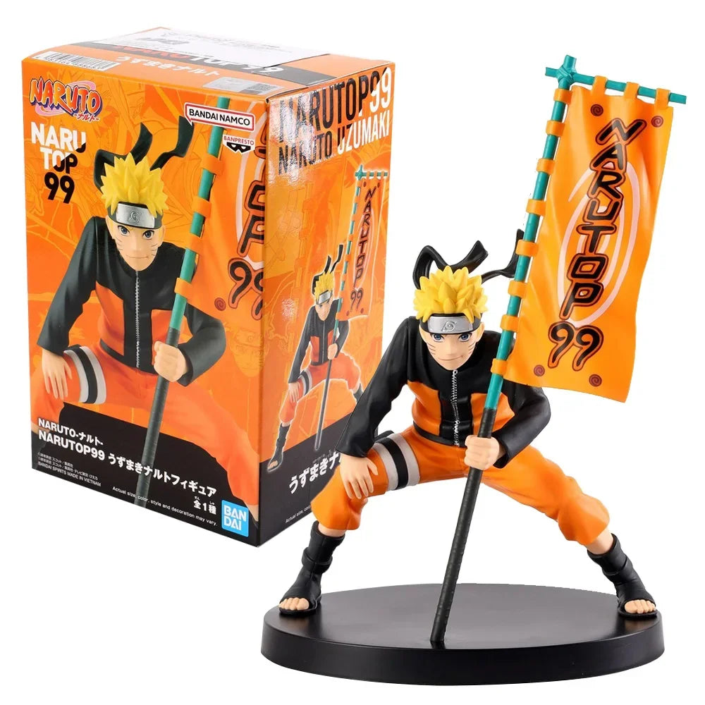 ***12CM Anime Shippuuden Naruto Figure Global Character Popularity Ranking NARUTOP99 Carrying Flag Model Toy Gift Action Figure