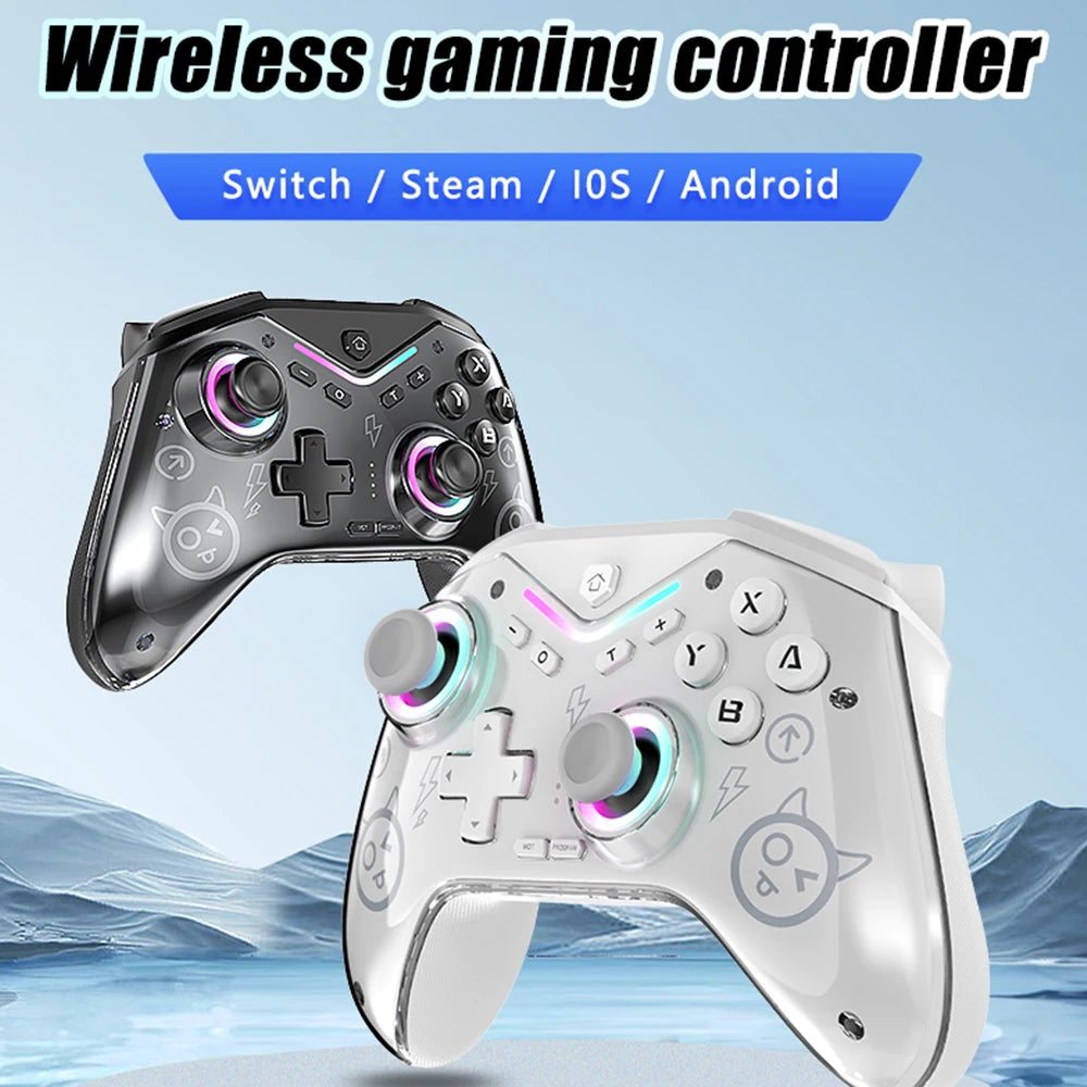 CM-619 switch game controller supports IOS/Android/PC   dual motor wireless controller with dazzling light