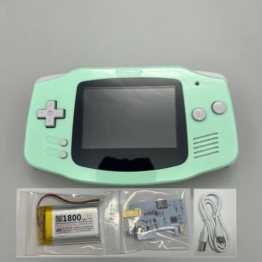 GBA Handheld Gaming Console Highlight IPS Screen Display and A Brand New Controller Housing for Nintendo  GAME BOY ADVANCE
