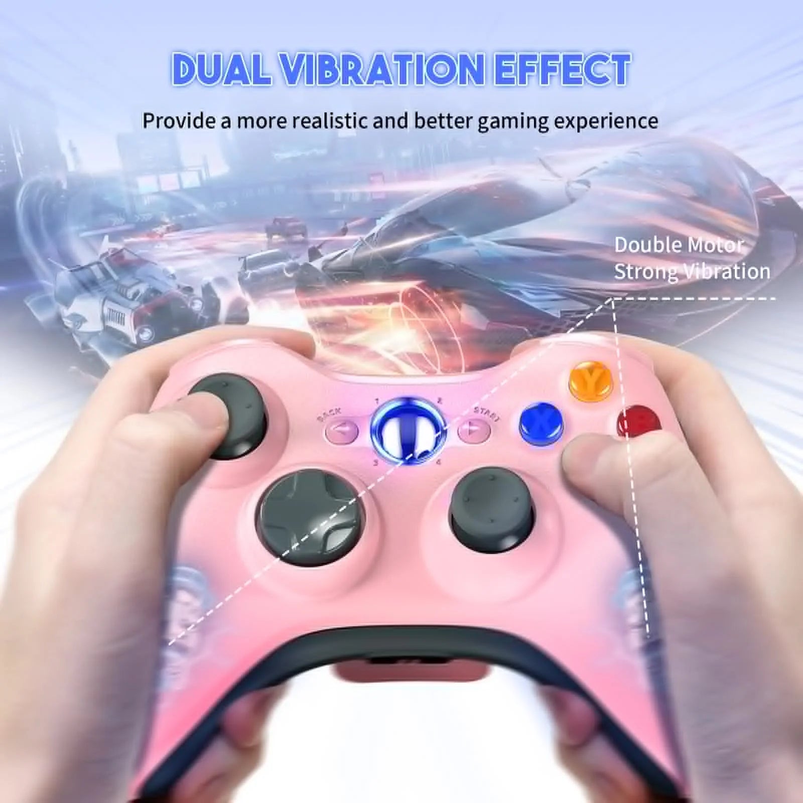 Game Controller for Xbox 360/Slim/Lite PC/IOS/Android Gamepad Wireless Remote Controle Handle W/ Dual Vibration Gaming Joystick