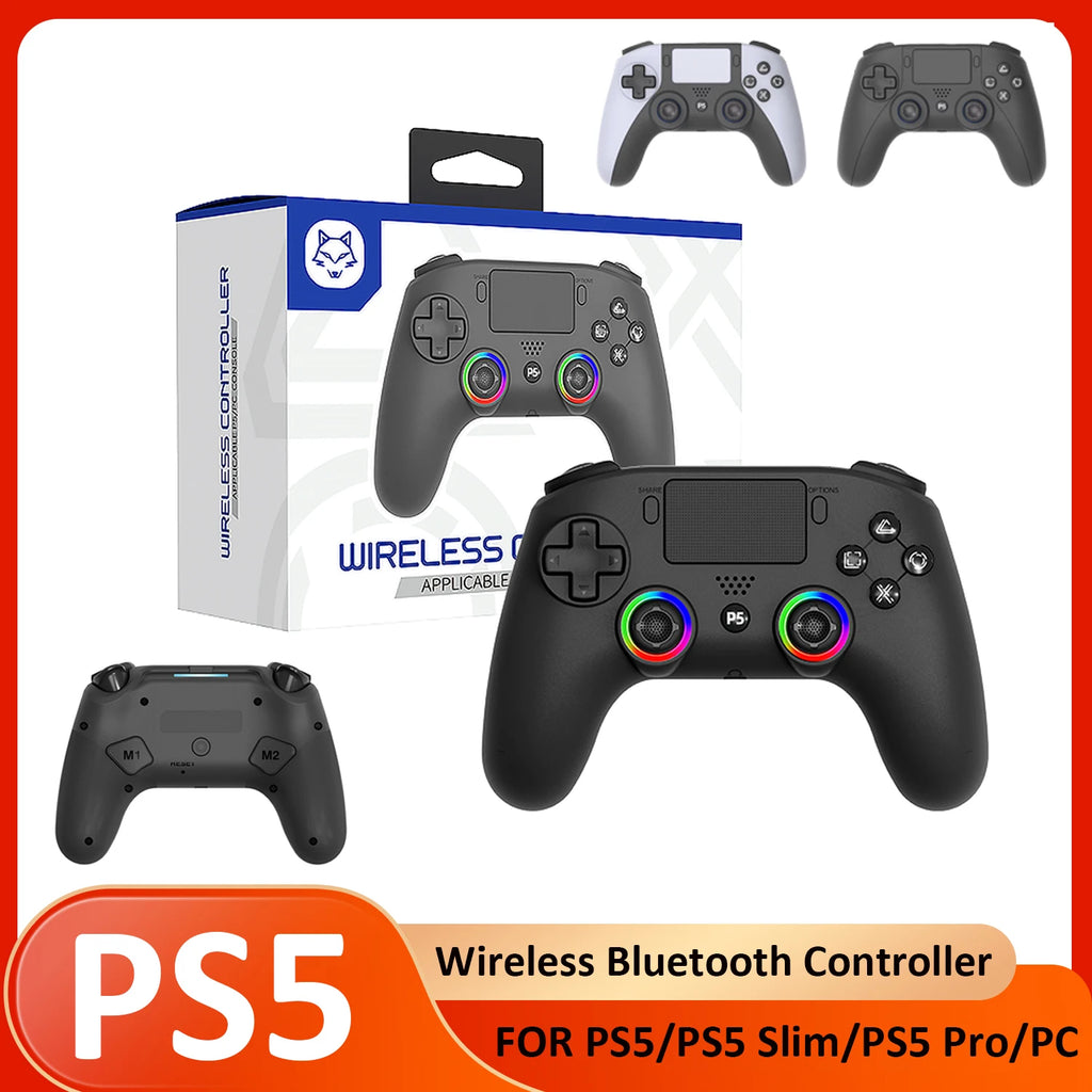 For PS5 Wireless Bluetooth Game Controller With Dual Vibration Touchpad Gamepad for PS5/PS5 Slim/PS5 Pro/PC Gamepad Accessories