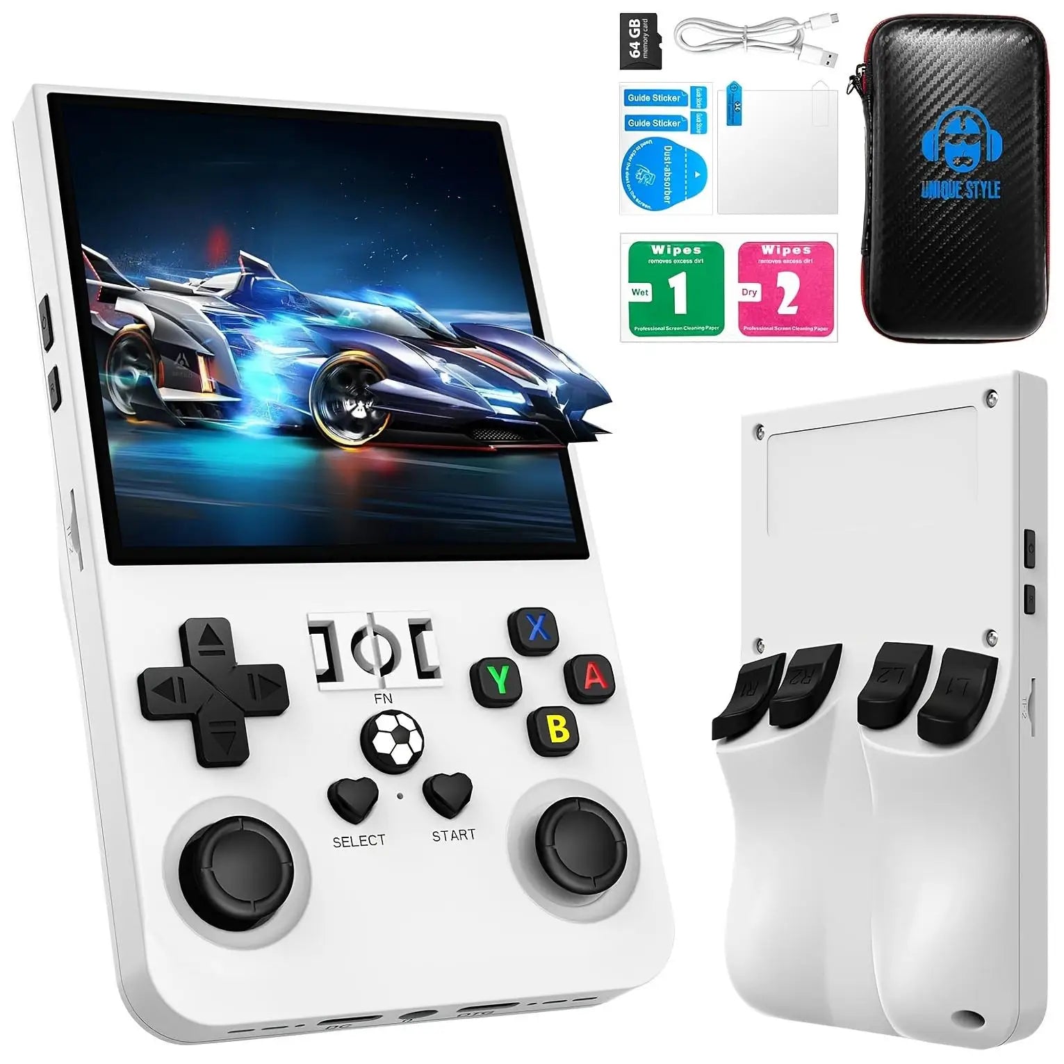 WUDS R36MAX Retro Handheld Game Console with 64G Built-in 18000+ Classic Games, Portable Hand Held Open Source Linux System
