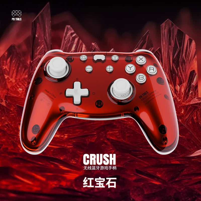 PB TAILS CRUSH Game Controller Wireless Bluetooth RGB Light Double Hall for Nintendo Switch PC Steam Raspberry pi iOS Android