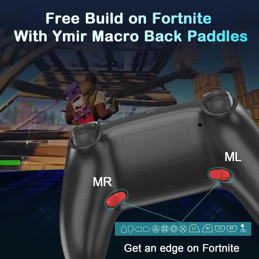 Ymir Luna Controller with Back Paddles,Turbo,Wireless Fire TV Game Controllers for PC,GeForce NOW,Firestick,Replacement for Offi