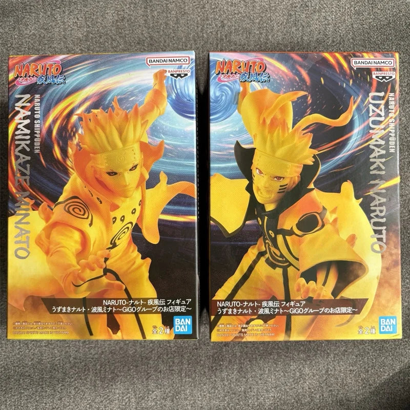 In Stock BANPRESTO Naruto Shippuden Figures: Uzumaki Naruto and Namikaze Minato 17cm Anime Figure Aciton Model Toys Gift