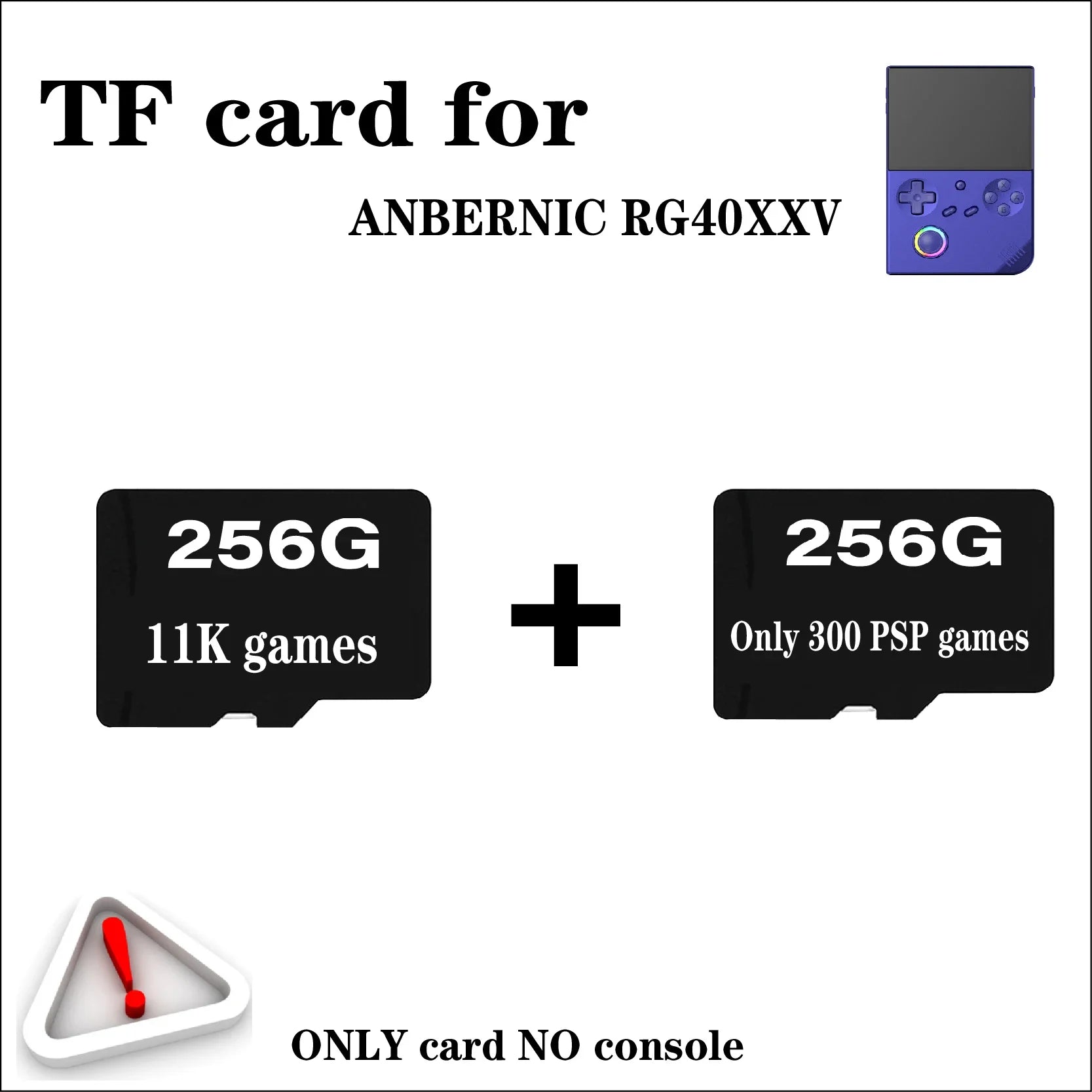 For ANBERNIC RG40XXV TF Card Memory Card Retro Handheld Game Console Video Game Console Card Preloaded Games Universal 256G PSP