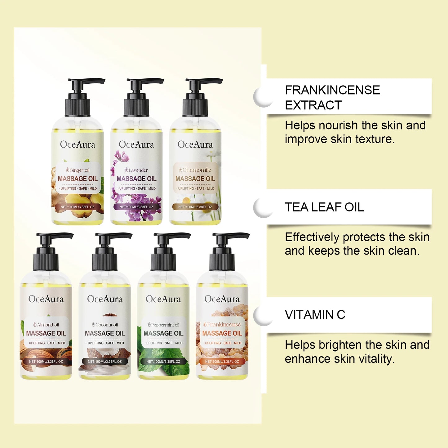 Nourishing Body Oil, Moisturizing Dry Skin Care Massage Relaxation, Non Greasy Fast Absorbing Hydration