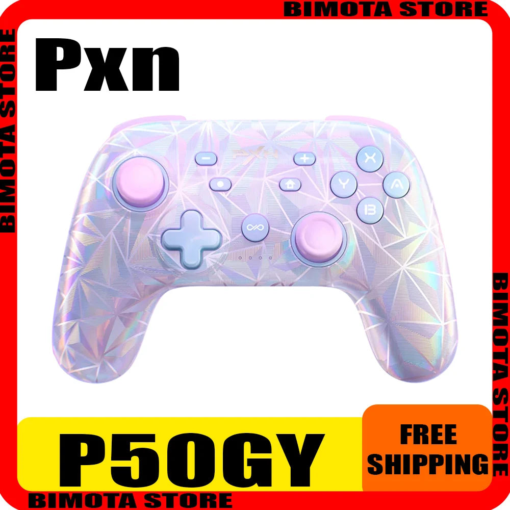 PXN P50S/P50 Pro 8K Bluetooth Game Controller HD Shock Hall Trigger Rocker Joystick Gamepad NS/Steam/PC/Phone Wireless Gamepads