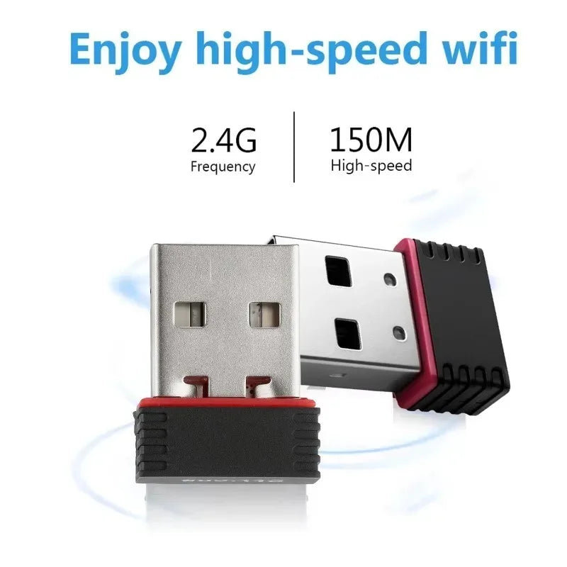 Mini USB WiFi Dongle RTL8188 Wireless Network Cards for R36S R36H Game Consoles with Type C OTG Adapter Portable WiFi Receiver