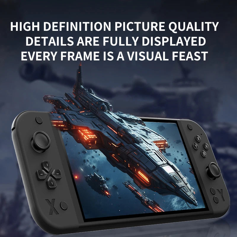 FLLAPT PSP 7-inch 64GB 4000mAh portable handheld G90 game console arcade suitable for PSP/PS1 retro TV game controller gift