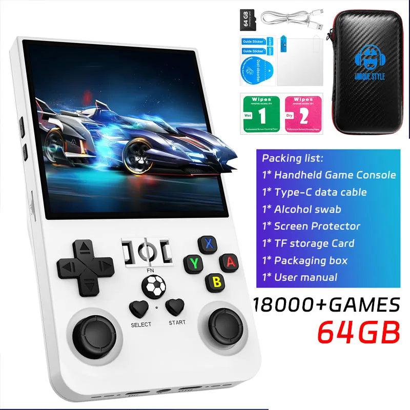 AISLPC R36MAX Retro Handheld Video Game Console Linux System 4.0 Inch IPS Screen Portable Pocket Video Player 128GB Games Gifts