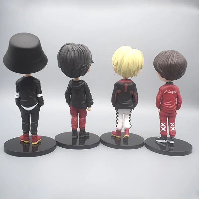 #!@ 7Pcs Kpop Star 15cm PVC Model Toy Action Bangtan Boys Groups BT21 Action Figures Doll BTS Celebrity Idol Set Fan Collection