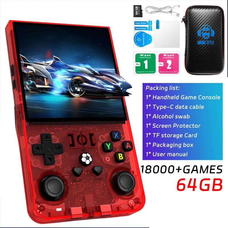 AISLPC R36MAX Retro Handheld Video Game Console Linux System 4.0 Inch IPS Screen Portable Pocket Video Player 128GB Games Gifts