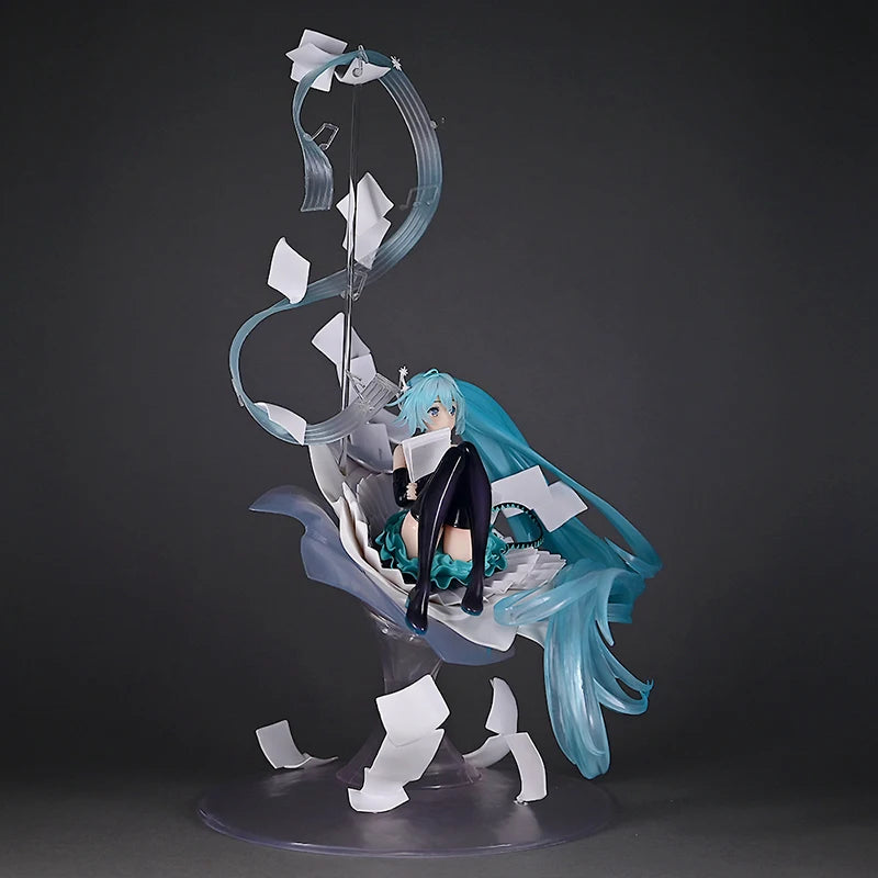 Hatsune Miku Music Note Ver Anime Figures Static Model Statue Chassis Desktop Decoration Trendy Toys Surprise Collectable Gifts