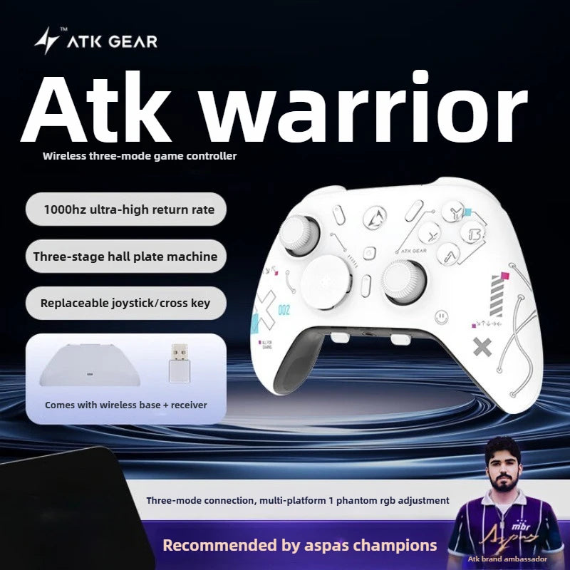 ATK Battle-Axe Wireless Gaming Controller 3Mode  Hall Effect Thumbstick Unwavering 1000Hz Performance Customized Game Controller