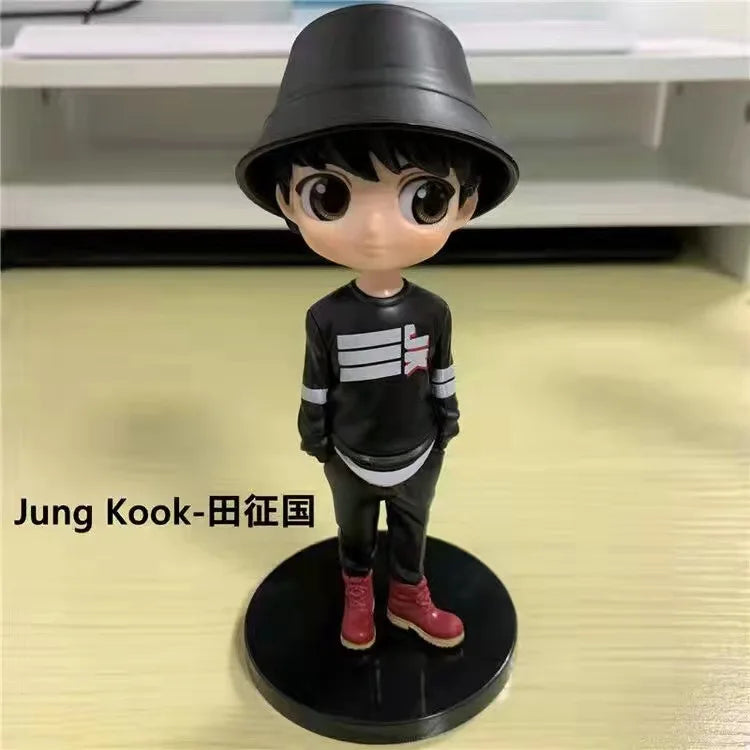 #!@ 7Pcs Kpop Star 15cm PVC Model Toy Action Bangtan Boys Groups BT21 Action Figures Doll BTS Celebrity Idol Set Fan Collection