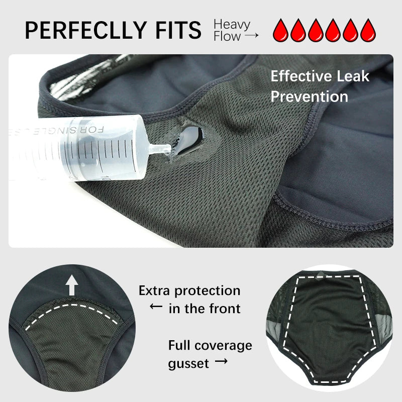 Menstrual Underwear Woman Plus Size Heavy Flow Absorbency Leakproof Period Diaper Panties  4 Layers Physiological Sanitary Panty