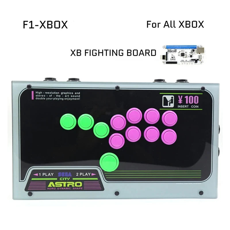 Fightbox Arcade Game Controller All Buttons Fighting Games Console Arcade Joystick Board Games Controller For PC/PS/PS5/Xbox/NS