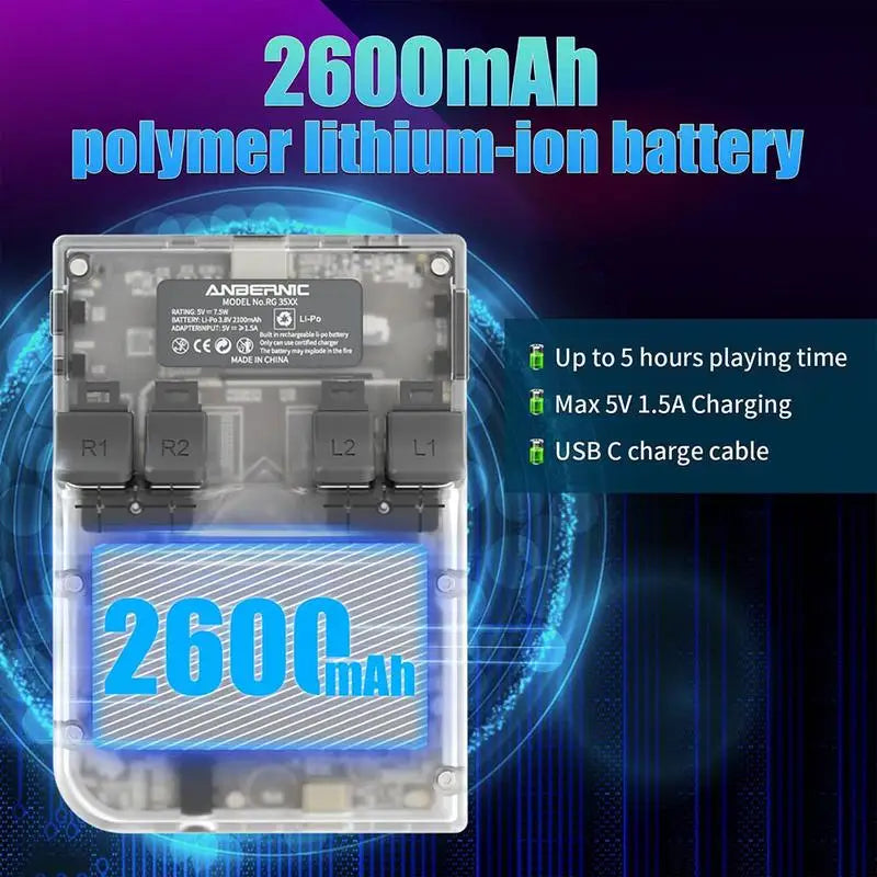 RG35 Retro Handheld Game Console , DualSystem Linux GarlicOS 3.5 Inch IPS Screen Built-in 64G TF Card 5000+ Games