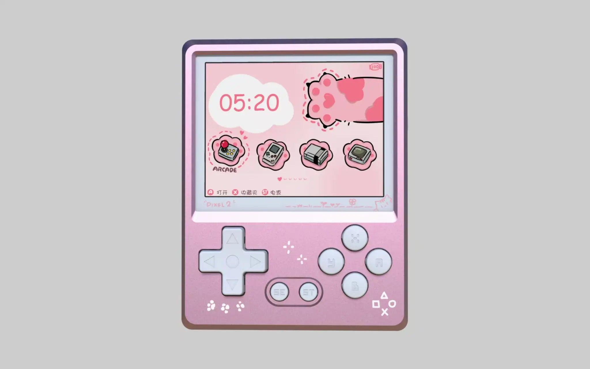 Gkd Pixel 2 Handheld Retro Game Console Portable Mini Game Player 2.4 Inch IPS RK3326S 640x480px Screen Nostalgia CNC Metal Body