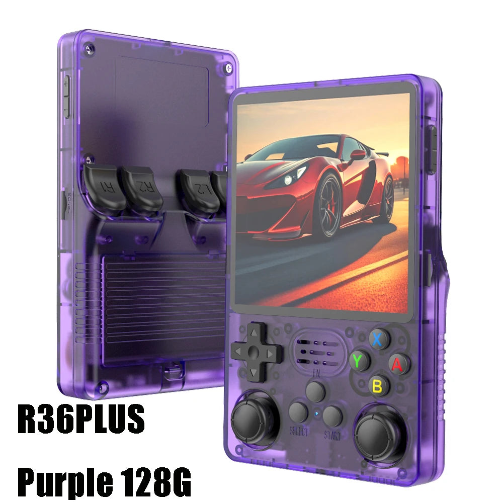 R36PLUS Handheld Game Console 4.0inch Big Screen 20000+ Games PK R36S Portable Pocket Video Player Kids Gift Arkos System