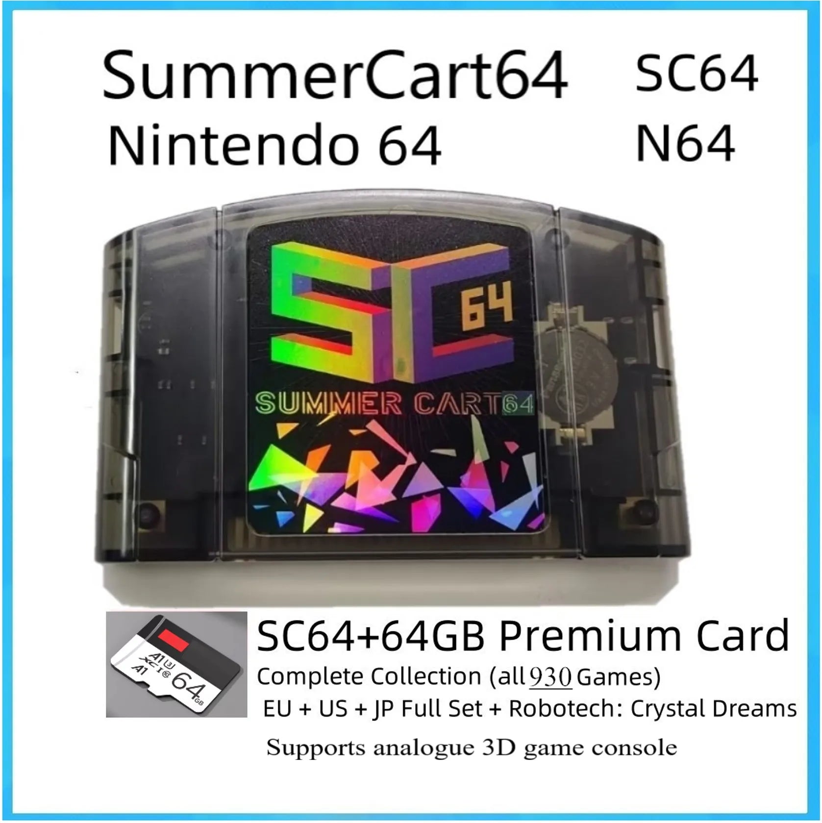 SC64 Flash Cart SummerCart64 Open Source Game Card  64 Video Game Console Modular Chip