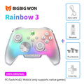 BIGBIGWON Rainbow3 Wireless Bluetooth Game Controllers With 1000mAh Battery Life Gamepads 3.5mm Audio Interface For PC Switch