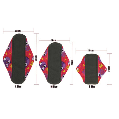 5Pcs Washable Sanitary Towels Menstrual Pad Reusable Bamboo Charcoal Women Napkins Feminine Hygiene Product Period Cloth Pads