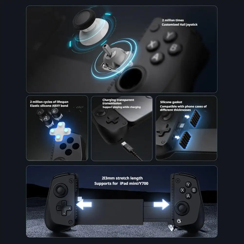 For GameSir X5 Lite Mobile Game Controller 1pcs Stretchable Handle For IOS & Android Type-C Gaming Peripheral Games Controller