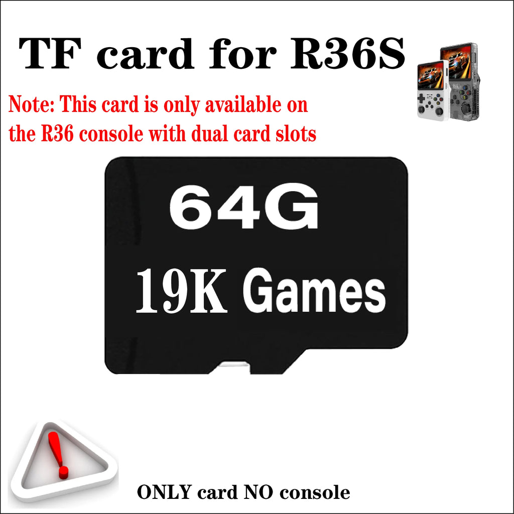 For R36S Retro Handheld Video Game Console TF Card Linux System Portable Pocket Video Memory Card Player 256G 58000 Games