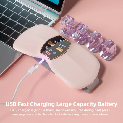 Women's Menstrual Period Heating Massage Belt with Three Temperature Settings Portable Abdominal Massager for Warming the Uterus